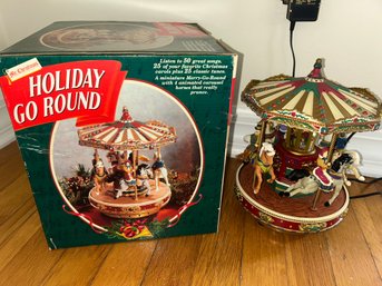 Mr. Christmas Holiday Go Round Music Box Carousel
