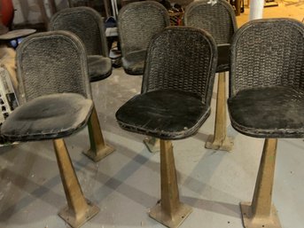 6 Antique Long Island Ice Cream Parlor Stools