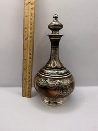 Sterling Silver Etched Decanter
