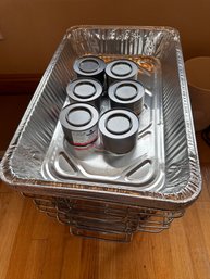 NIB Lot Of SIX Sterno Racks Pans