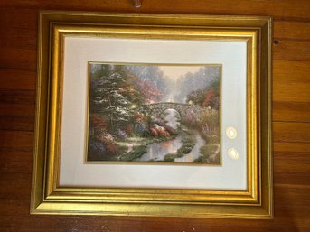 THOMAS KINKADE Stillwater Bridge LITHOGRAPH