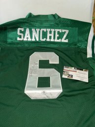 Signed With COA NFL New York Jets #6 Mark Sanchez Jersey.