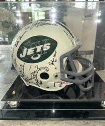 1969 New York Jets Team Signed Helmet With COA