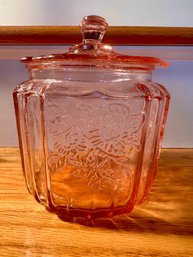 Depression Glass Biscuit Jar