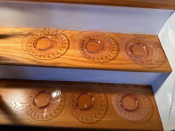 Lot Of SIX Depression Glass Plates