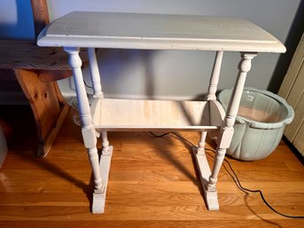 Shabby Chic Painted Wood Side Table