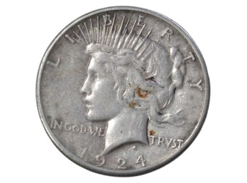 1924-S US Peace Silver Dollar