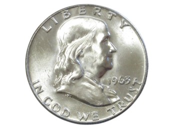 1963 D Franklin Half Dollar Coin