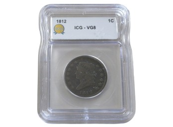 Very Tough Coin 1812 Classic Head Cent ICG VG8