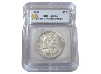 1892 Columbian Exposition Half Dollar ICG MS64