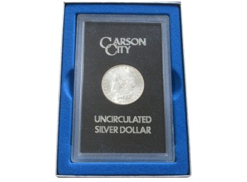 1883-CC Morgan Silver Dollar with Box and Paper