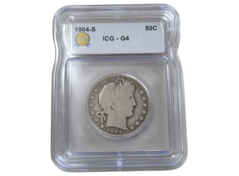 1904-S Barber Half Dollar ICG G4