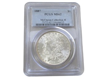 1887 Morgan Silver Dollar PCGS MS62