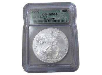 2000 ICG MS69 Silver Eagle $1