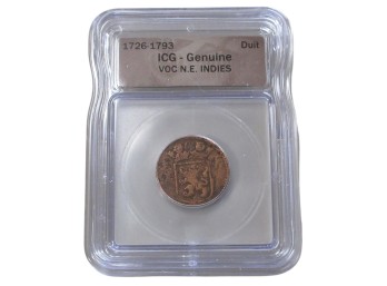 1726-1793 VOC N.E. Indies Duit ICG Genuine