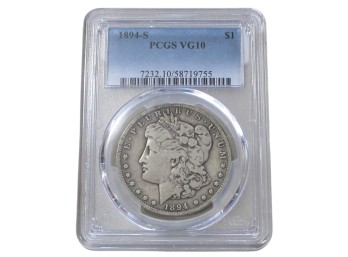 Tough Date 1894-S Morgan Silver Dollar PCGS VG10