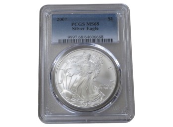 2007 $1 American Silver Eagle PCGS MS68