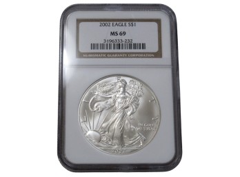 2002 American Silver Eagle $1 MS69 NGC Certified