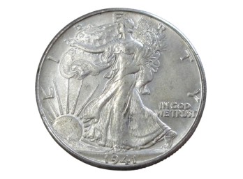 1941 D Walking Liberty Half Dollar Silver