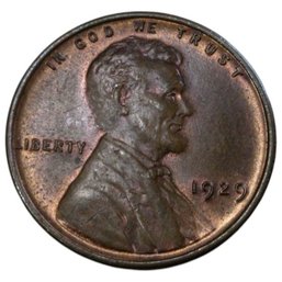 1929 Lincoln Wheat Cent Penny