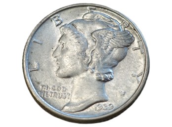 1939 Philadelphia Mercury Silver Dime