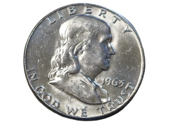 1963-D Denver Franklin Silver Half Dollar