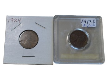 1924 1919D Wheat Cent Lot
