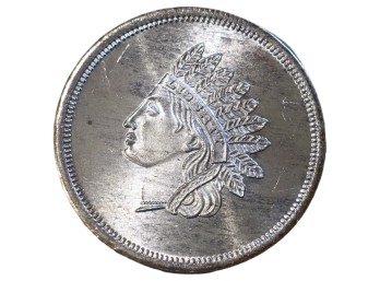 1 Troy Ounce .999 Fine Silver Indian Head Design Round