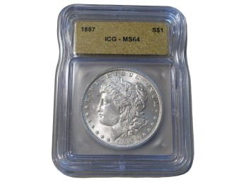 1887 Philadelphia Morgan Silver Dollar ICG MS64