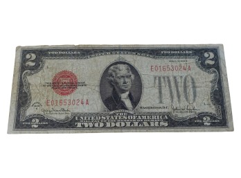 1928-G United States Red Seal $2 Note