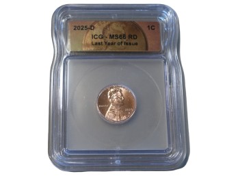 2025-D Denver Lincoln Copper-Plated Zinc Cent ICG MS66 RD