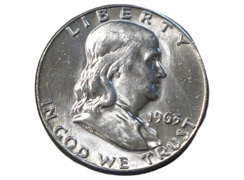1963-D Denver Franklin Silver Half Dollar