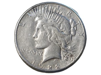 1922 S Peace Silver Dollar