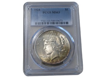 1924 Philadelphia Peace Silver Dollar PCGS MS63