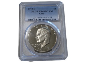 1973-S San Francisco Eisenhower Clad Dollar PCGS PR69DCAM