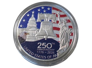 United States 250th Anniversary 1776-2026 Colorized Commemorative Medal