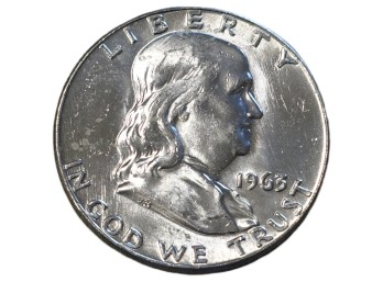 1963 D Franklin Silver Half Dollar