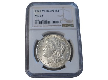 1921 Philadelphia Morgan Silver Dollar NGC MS62
