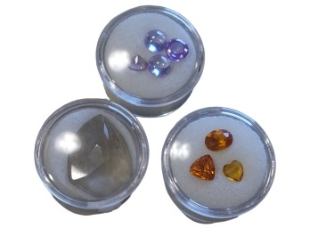 Loose Faceted Purple Citrine Quartz Orange Yellow Gemstones