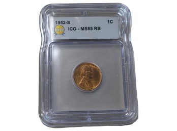 1952-S San Francisco Lincoln Wheat Cent ICG MS65 RB