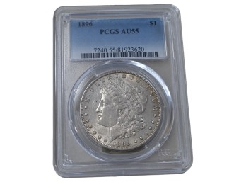 1896 Morgan Silver Dollar PCGS AU55