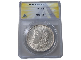 1889 Philadelphia Morgan Silver Dollar ANACS MS61