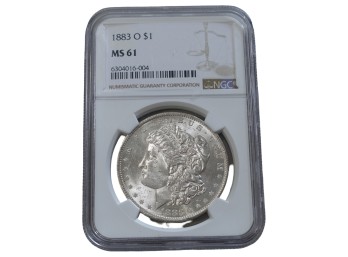 1883-O New Orleans Morgan Silver Dollar NGC MS61