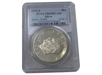 1972-S San Francisco Eisenhower Silver Dollar PCGS PR69DCAM