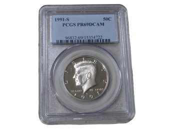 1991-S San Francisco Kennedy Half Dollar Silver PCGS PR69DCAM