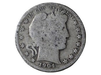 1904 Philadelphia Barber Silver Half Dollar