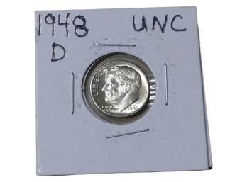 1948-D Denver Roosevelt Silver Dime Uncirculated