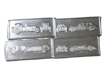 Classic Car Museum Silver Miniature Collection, Sterling Silver Cars Set 12 Grams