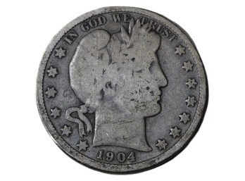 1904-O New Orleans Barber Silver Half Dollar