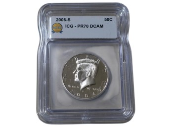 2006-S San Francisco Kennedy Half Dollar ICG PR70 DCAM